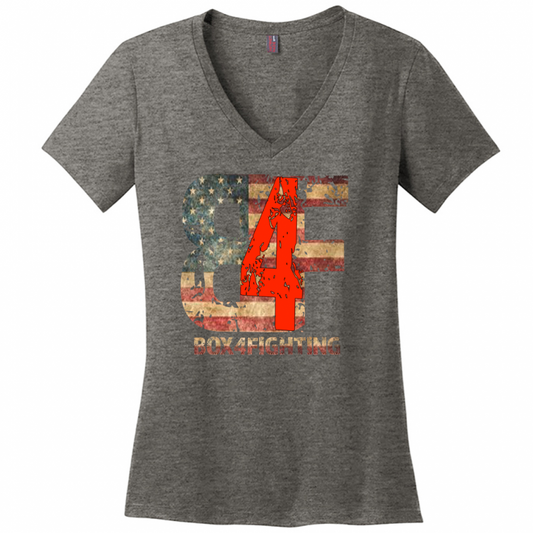 USA Flag B4F Logo V-Neck