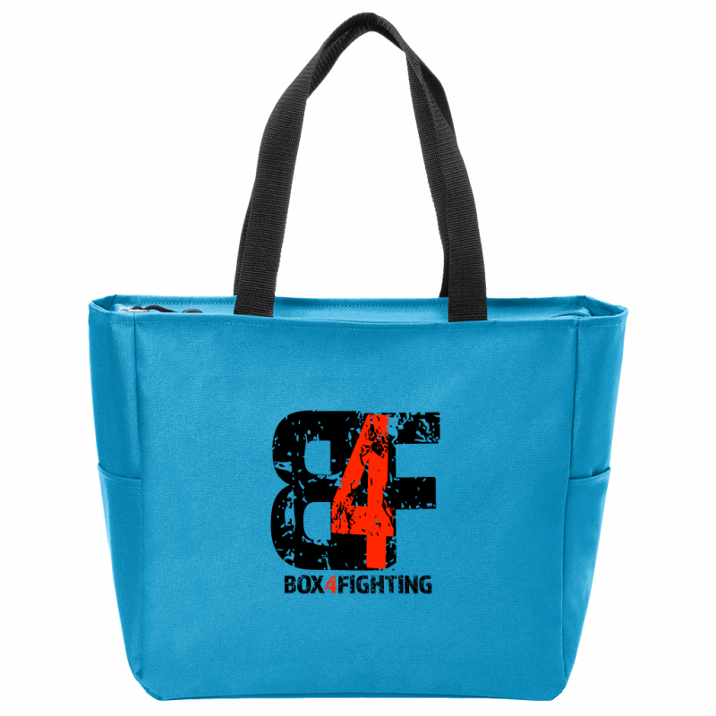 Black B4F Logo Zip Tote