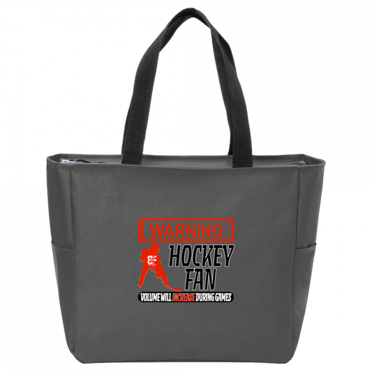 Warning Fan Zip Tote