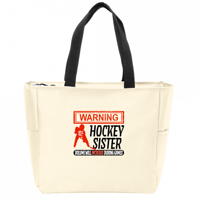 Warning Sister Zip Tote