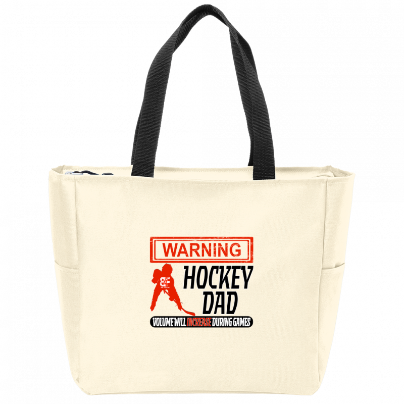 Warning Dad Zip Tote