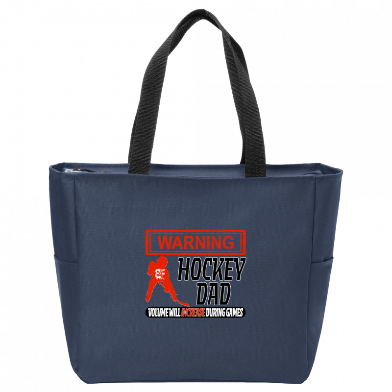 Warning Dad Zip Tote