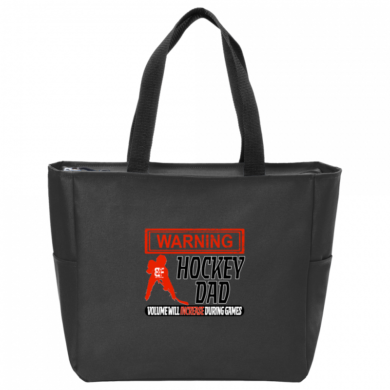 Warning Dad Zip Tote