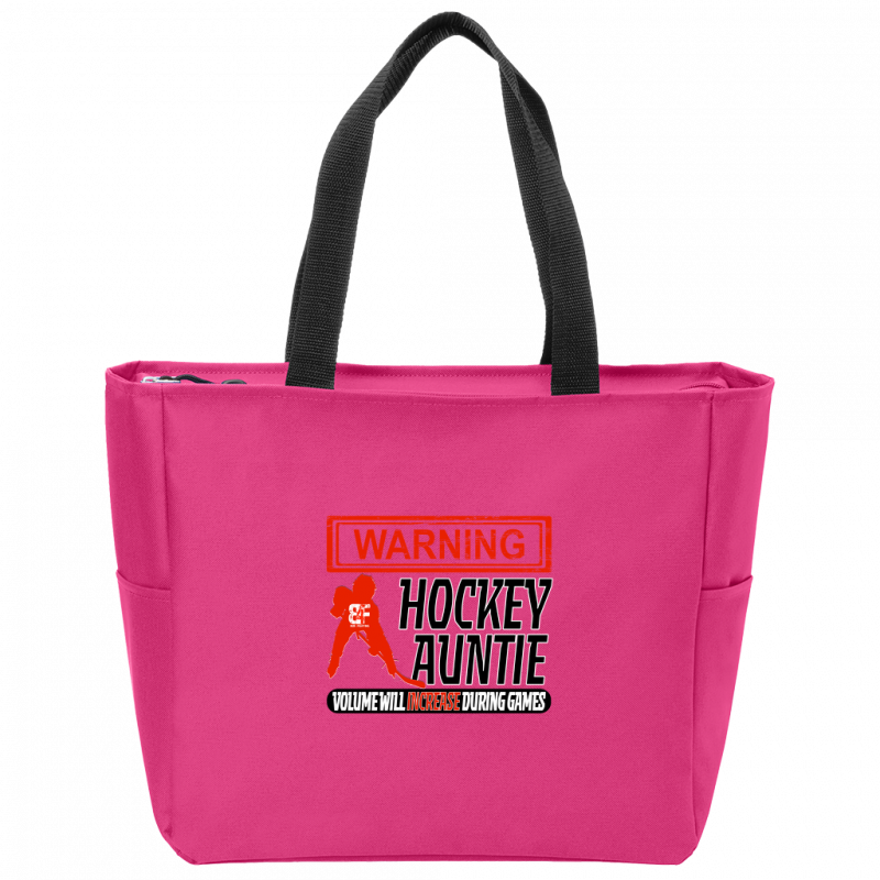 Warning Auntie Zip Tote