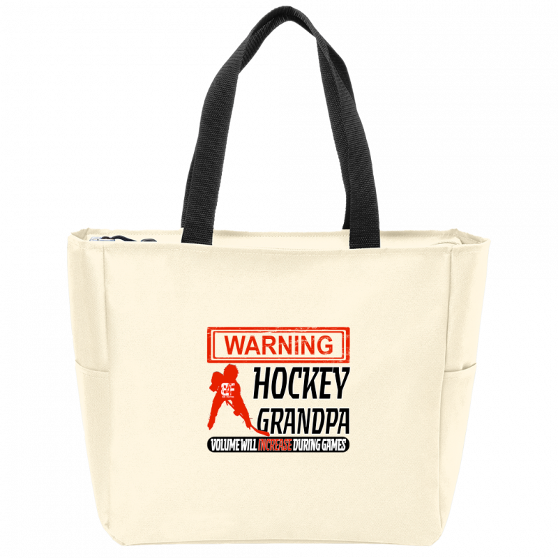 Warning Grandpa Zip Tote