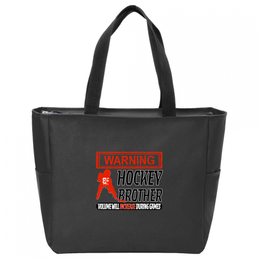 Warning Brother Zip Tote