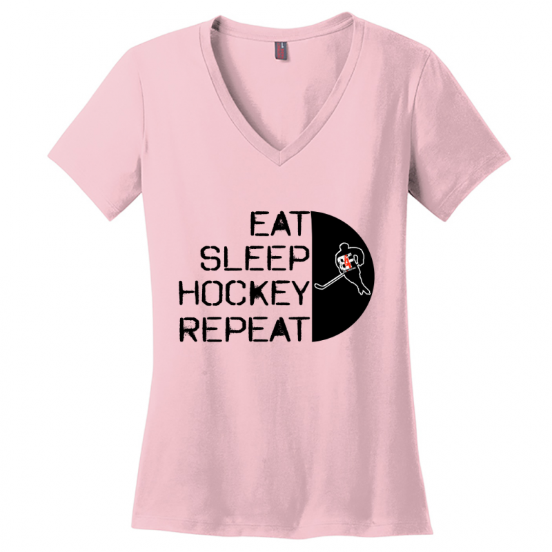 Eat Sleep Hockey Repeat V-Neck