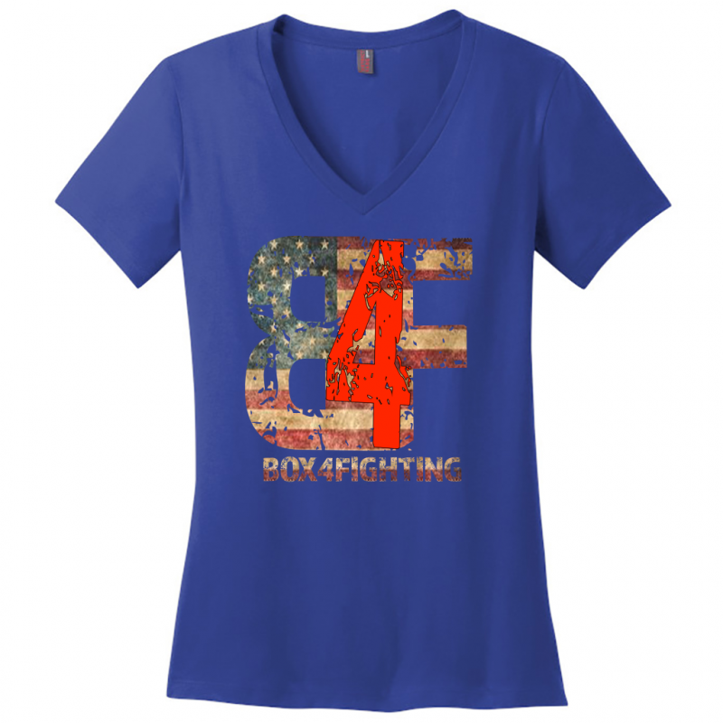 USA Flag B4F Logo V-Neck