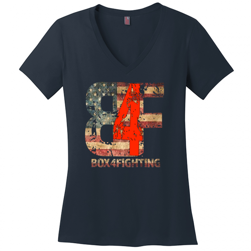 USA Flag B4F Logo V-Neck